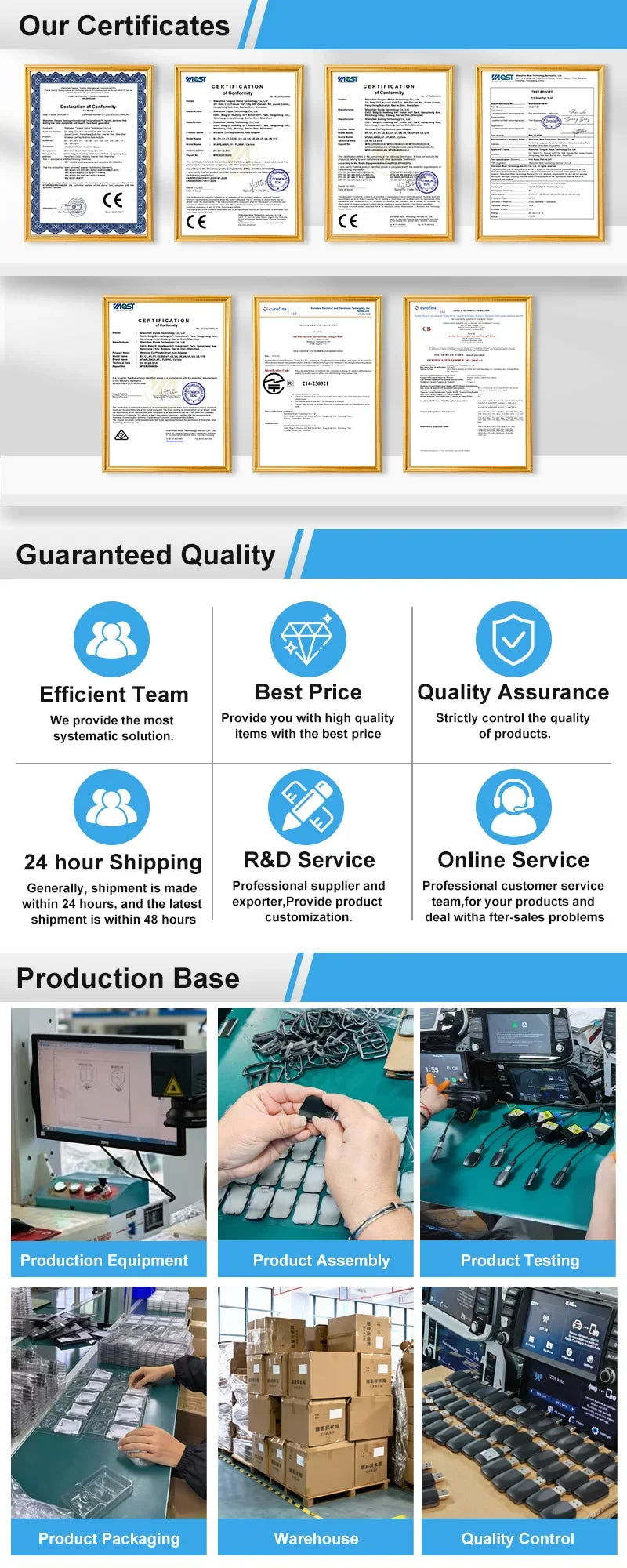 Original FLIXIVI 4 in1 CarPlay Android Auto AirPlay Mirror Link Stable Bluetooth Adapter Wired To Wireless for Volvo Benz Mg Kia